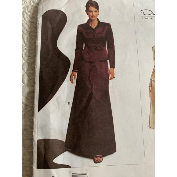 Vogue Misses Jacket Skirt Sewing Pattern 2764 Sz 18 - 22 Uncut - Picture 2 of 9